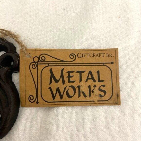 Cast Iron Door Knocker Matte Black Giftcraft Inc Metal Works Neutral Classic - Picture 4 of 5